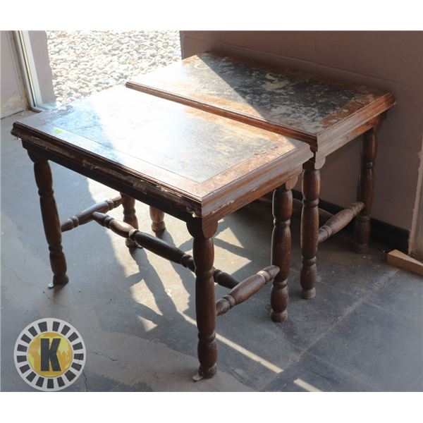 2 WOODEN TABLES