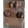 Image 1 : BOX OF 46 DARK BROWN BUN LEG