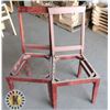 Image 1 : 2 UNFINISHED WOOD RED CHAIR