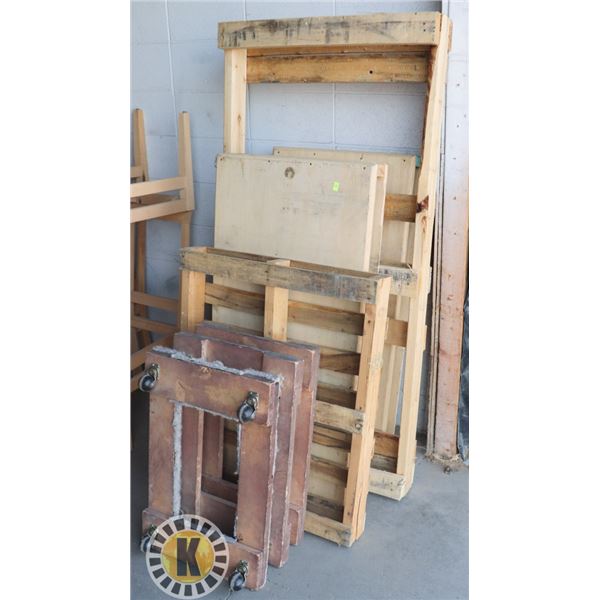 ASSORTED SIZES OF PALLETS