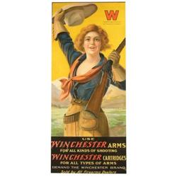 Very Rare Winchester Paper Sign