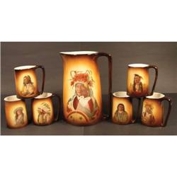 Western Americana Warwick Ceramic Pitcher