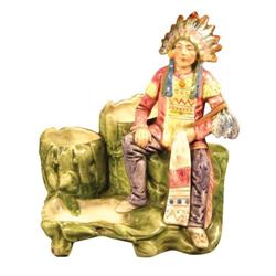 Western Americana Majolica Smoke Set