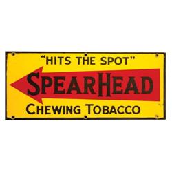Spearhead Chewing Tobacco Porcelain Sign