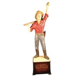 Wood Carved California Gold Miner