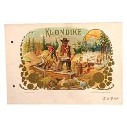 Klondike Embossed Cigar Box Label