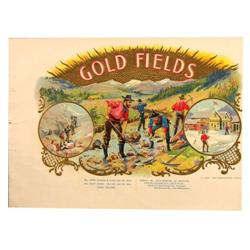 Gold Fields Embossed Cigar Box Label