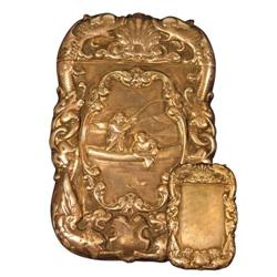 Sterling Silver Match Safe, Fisherman Motif