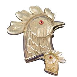 Sterling Silver Figural Match Safe Rooster