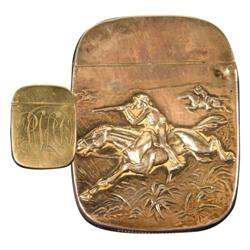 Western Americana Silver Match Safe
