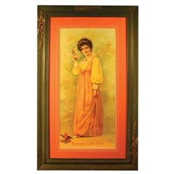 Budweiser Girl Paper Sign