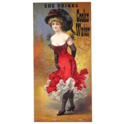 Cooks Water Embossed Paper Sign