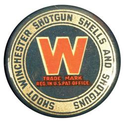 Winchester Shot Shells Celluloid Pin Back