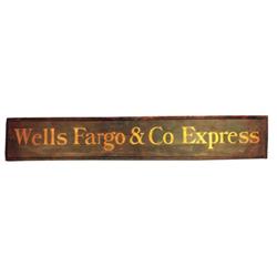 Wells Fargo and Co. Express Wood Sand Sign