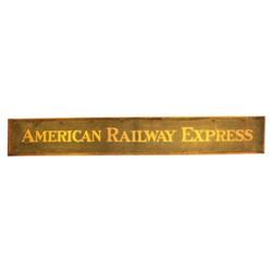 American Railway Express Wood Sand Sign
