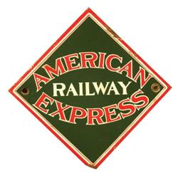 American Railway Express Porcelain Sign