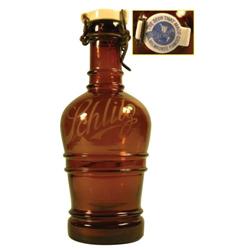 Rare Schlitz Beer Etched Glass Bottle