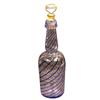 Image 1 : Blue Enameled Swirl Pattern Whiskey Bottle