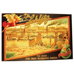 Milwaukee Schlitz Brewery Paper Sign