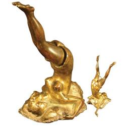 Rare Brass Naughty Cigar Tip Cutter