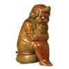 Image 1 : Brass Match Holder-Figure Sitting on Pot