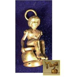 Cigar Tip Cutter Lady Sitting on Chamber Pot.