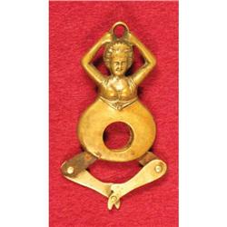 Brass and Nickel Cigar Tip Cutter Naughty