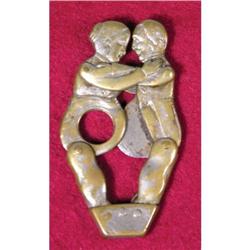 Nickel Plated Brass Cigar Tip Cutter, Naughty