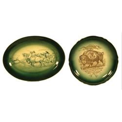 Two pieces Buffalo Pottery Platter and Plate