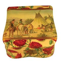 Western Americana Celluloid Dresser Box