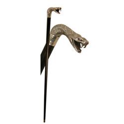 Silver Handled Cane, rattle snake