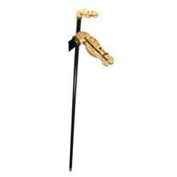 Ivory Handled Cane depicting Horse Head