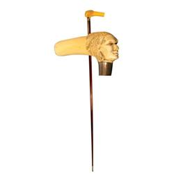 Native American Face Ivory Cane