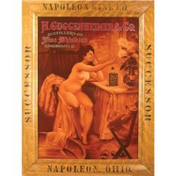 H. Guggenheimer Reverse Glass Sign