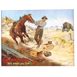 Very Rare US Ammunition  Paper Sign