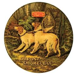 DuPont Smokeless Gunpowder Pin Back