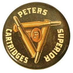 Peters Superior Cartridges Celluloid Pin Back