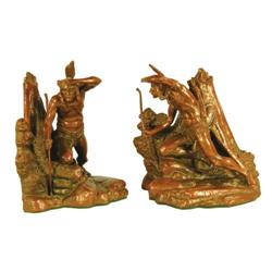 Western Americana Bronze Bookends