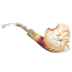 Meerschaum Pipe with Carved Buffalo Head