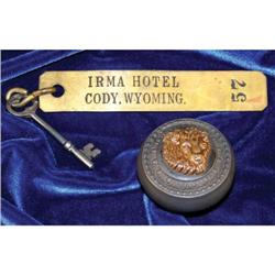 Irma Hotel, Cody, Wyoming door knob and key