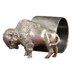 Silver Plated buffalo napkin ring