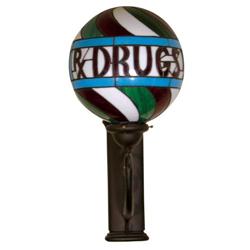 Leaded Glass Drug Store Globe Lamp