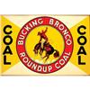 Image 1 : Bucking Bronco Round Up Coal Tin Sign