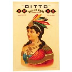 Ditto Quality Cigar Celluloid Beveled Sign