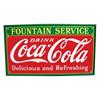 Image 1 : Coca Cola Fountain Service Porcelain Sign