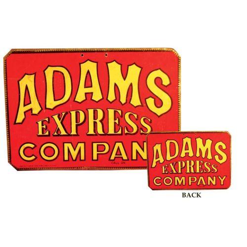 Adams Express Company Cardboard Sign
