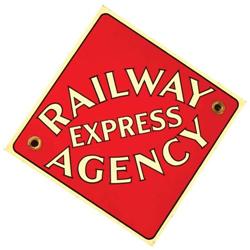 Railway Express Agency Porcelain Sign
