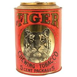 Tiger Chewing Tobacco Store Tin.