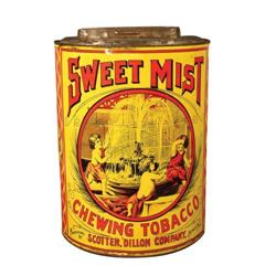 Sweet Mist Chewing Tobacco Store Tin.