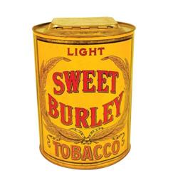 Sweet Burley Tobacco Tin Store Bin